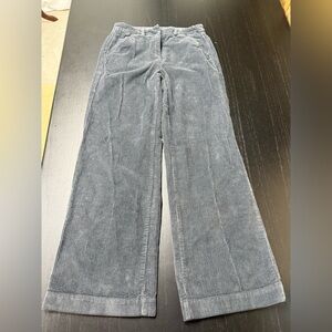 Poetry Corduroy Gray Charcoal Wide Leg Pants Trousers 4